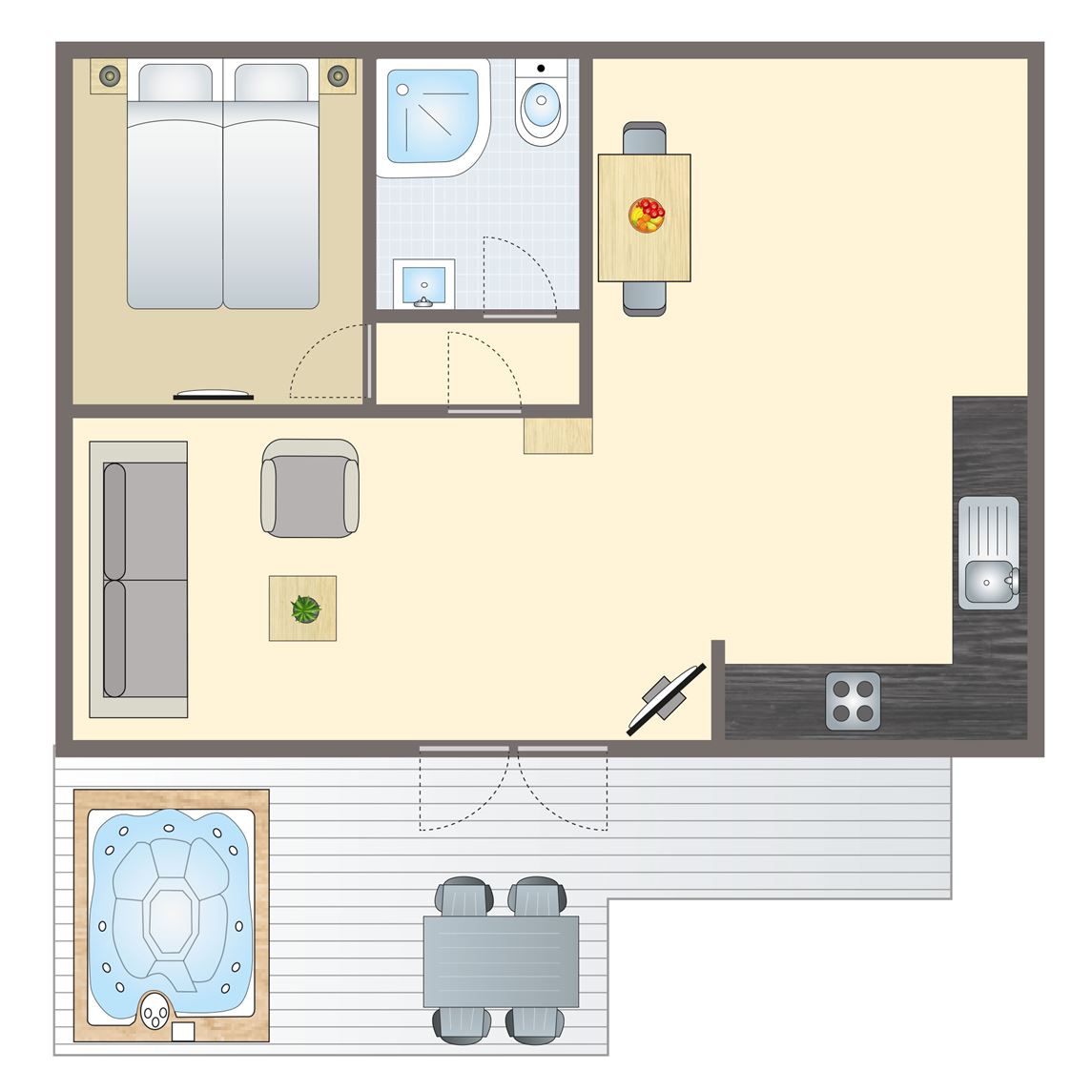 2-persoons bungalow - Callan Lodge 2C op Vakantiepark Leycroft Valley